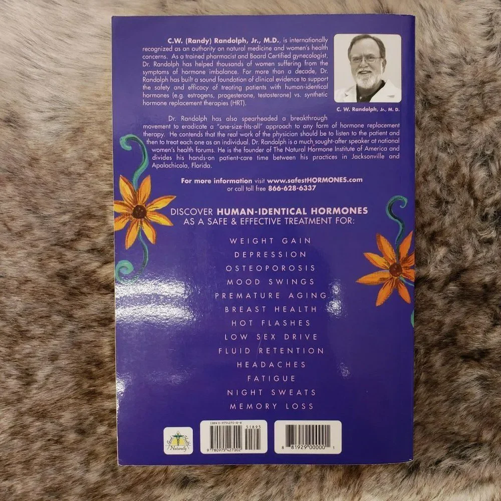 From Hormone Hell to Hormone Well Paperback Book C.W.‎ Randolph Jr M.D.